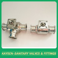 Sanitary Two Way Ball Valve Ferruled Mounting Pad